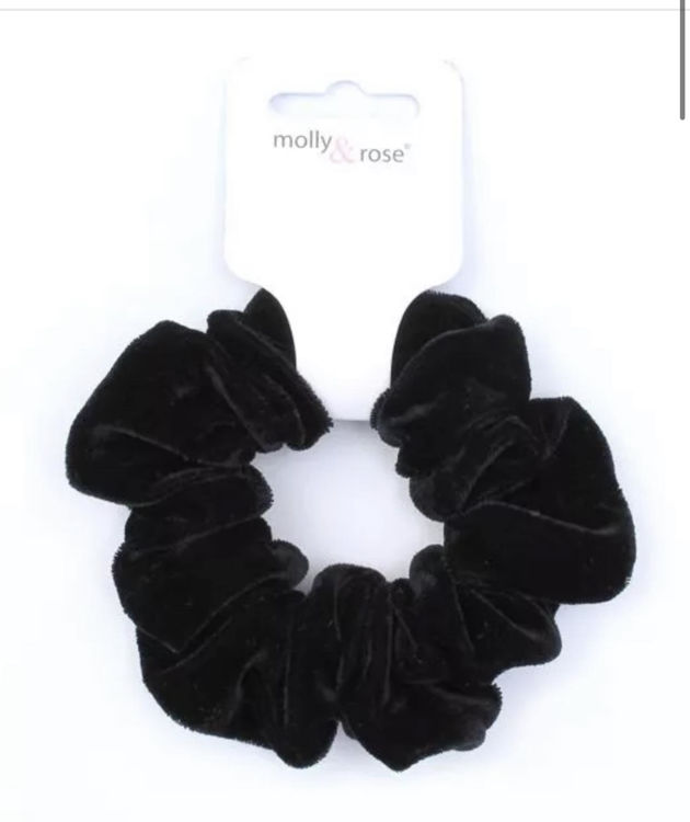 Picture of 5794 / 7943 REGULAR - BLACK VELVET FABRIC SCRUNCHIE DIA.10CM